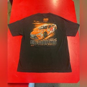 2015 NASCAR Carl Edwards #19 Joe Gibbs Racing Graphic Black T-Shirt Size XL